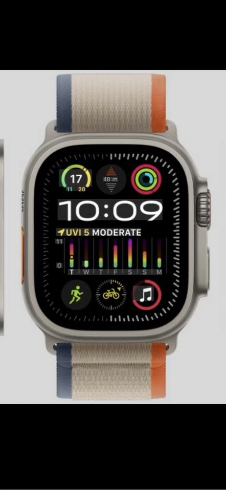 Apple Ultra 2 Smart Watch 49mm Waterproof GPS Cellular With Blue + Orange Strap - Image 2 of 2