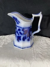 Vintage Old Flow Blue Pitcher