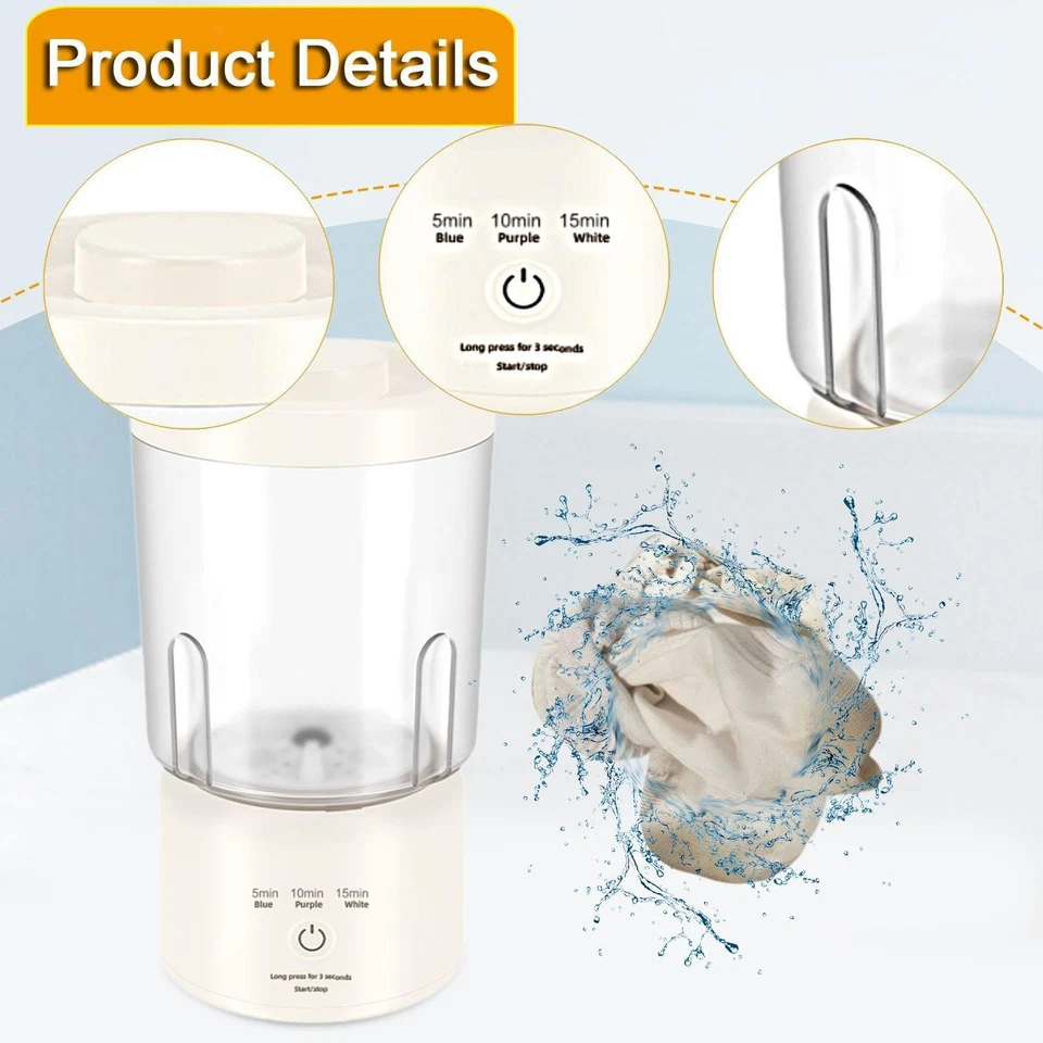 Socks Washing Machine Small Clothes Washer for Underwear Socks Small Laundry - Image 4 of 4