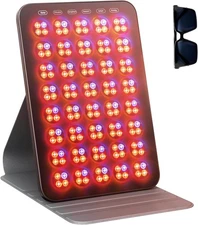 Red Light Therapy for Face 6 Modes, Portable Red Light Therapy Panel with Protec