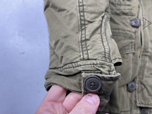 Vintage Abercrombie & Fitch Herren XL Wilcox Military Jacke Army Green Sherpa Y2K - Bild 7 von 10