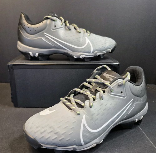NIKE HYPERDIAMOND 4 KEYSTONE SOFTBALL CLEAT 7 WOM CZ5918-007 BLACK GREY NWOB!