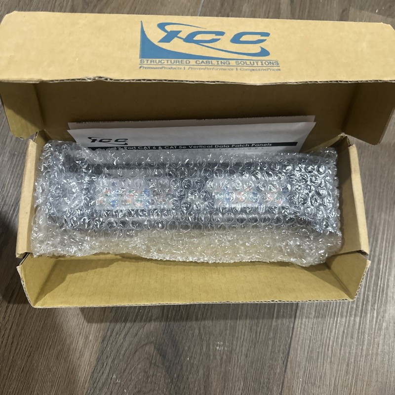 ICC Cat 5 12 Port CAT6 And CAT 5e Vertical Data Patch Panels New In Box!