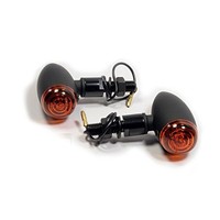 Mini Bullet Blinker Schwarz Chopper Bobber Harley Cafe Racer Custom Turnsignals