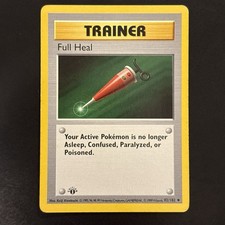 Pokémon Vintage 1st Edition Full Heal 082/102 Base Set Shadowless 1999