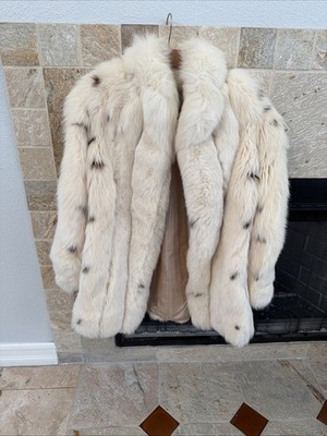 Vintage Lynnette Fox Fur Spotted Lynx Cream Coat ?