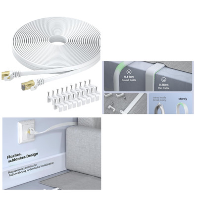 BUSOHE Cat 8 Lan Kabel 25m 40Gbps 2000MHz