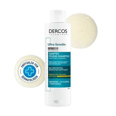 Vichy Dercos Ultra-Sensitiv Shampoo trockene Kopfhaut, 200 ml, PZN 11594391