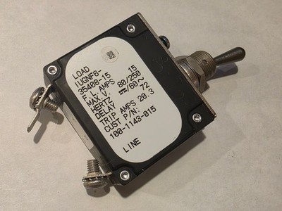 Airpax Circuit Breaker, IUGNF6-35408-15, 15A, Bass Products 100-1143-015 (NOS)