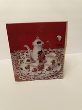 Formalities Christmas Poinsettia 10 Piece Mini Tea Set by Baum Brothers Holiday