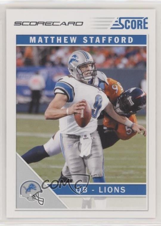 2011 Score Scorecard Matthew Stafford #98 2xd