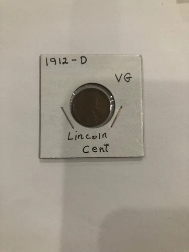 1912-D Lincoln wheat cent penny VG