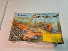 1960's Wards Battery Operated Construction Set 4 Vehicles Original Box By Marx