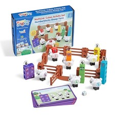 hand2mind Numberblocks Sheep Farm MathLink Cubes Activity Set, Preschool Learnin
