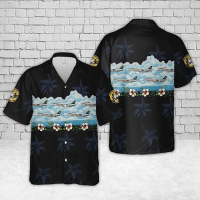 US Navy F 14A Tomcat Of VF 84 Jolly Rogers Hawaiian Shirt