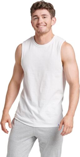 Russell Athletic Men's Dri-Power Sleeveless Muscle Shirts, Moisture ...