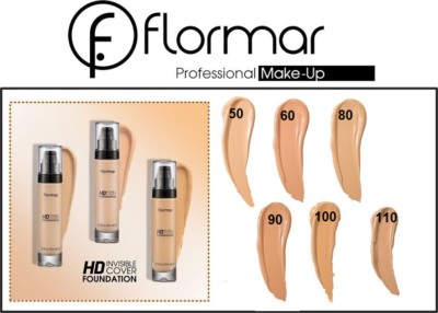Flormar Hd Invisible Cover Foundation Long Lasting 30 Ml Different