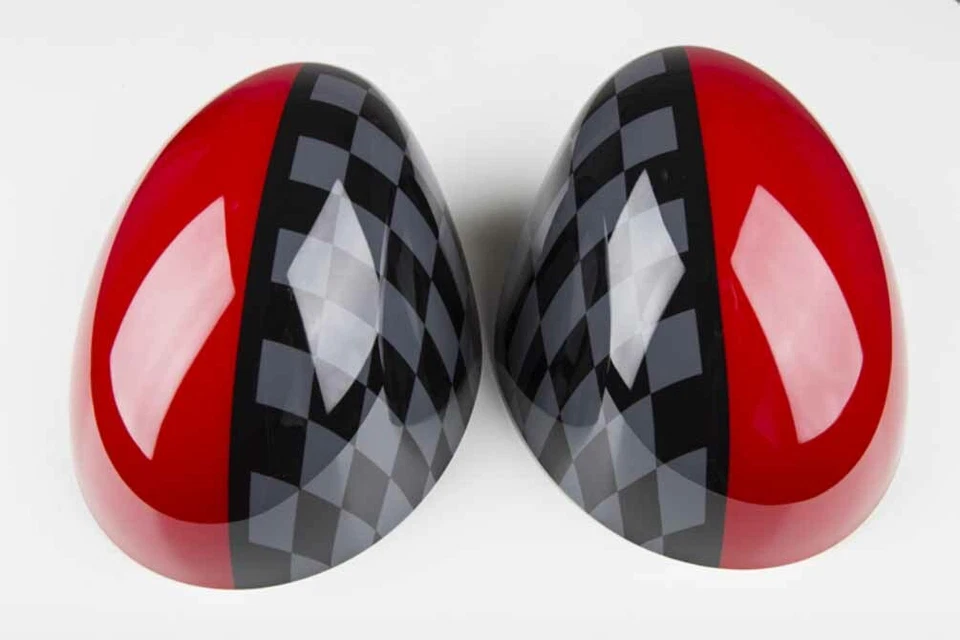 Calotte specchietti carena bandiera rossa per MINI ONE COOPER R50 R53 R52 - Immagine 2 di 2