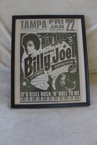 Rare Billy Joel Concert Poster January 22, 2016 Tampa, Florida Amalie Arena - Bild 11 von 15