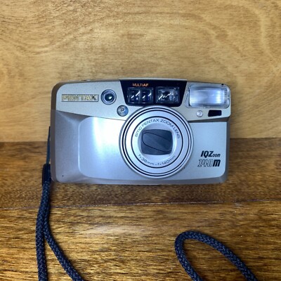 Pentax IQZoom 140M 35mm Point&Shoot Film Camera Silver Untested 38-140mm Zoom