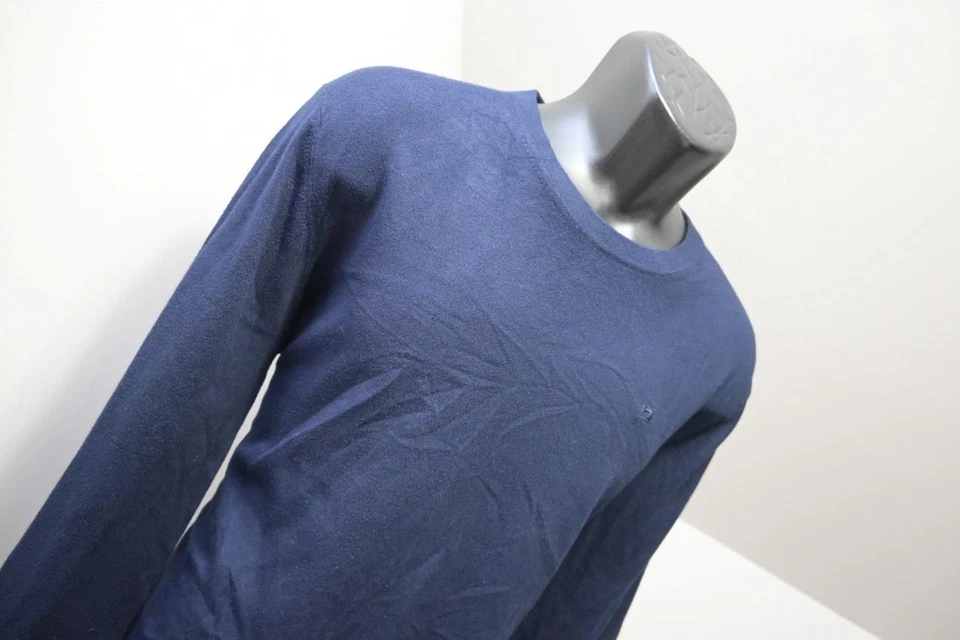 Suéter Pullover Scotch & Soda Cuello Redondo Viscosa Mezcla Nailon Azul Oscuro Para Hombres XL Foto 4 de 4