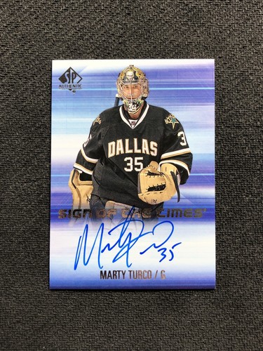 2015-16 UPPER DECK SP AUTHENTIC MARTY TURCO SIGN OF THE TIMES AUTO #SOTT-MT