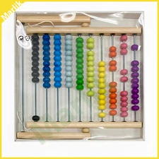 Ikea MULA Abacus Wooden Development Toy Critical Learning Math Colors 3+, NEW