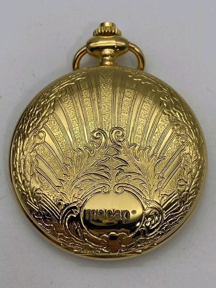 Vintage Gold Toned Dufonte By Lucien Piccard Pocket Watch /w BOX