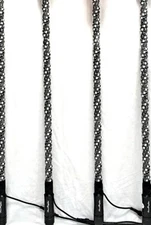 WORLD'S BRIGHTEST 5' PAIR L.E.D. RGBW SAFETY FLAG WHIP 20 COLORS 30 MODES USA 