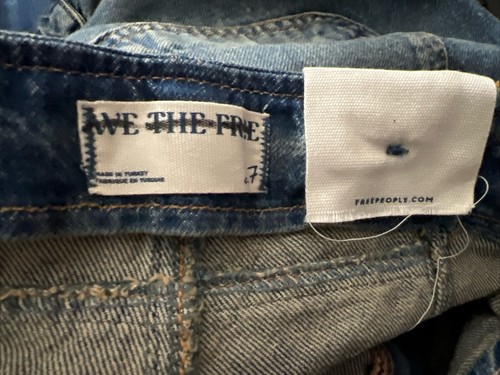 Free people NWT call me crazy low rise flare jeans SZ 27. Ballistic blue. - Picture 7 of 8