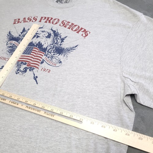 Bass Pro Shops Outdoors 3XL Shirt Fishing American Eagle Pole Logo Gray - Picture 7 of 7