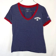 Champion Striped V-Neck T-Shirt
