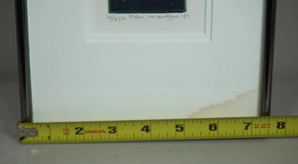 Enmarcado Mathias Muleme Grabado Proceso Intaglio Impresión Firmado a Mano Hombre Número Foto 2 de 4