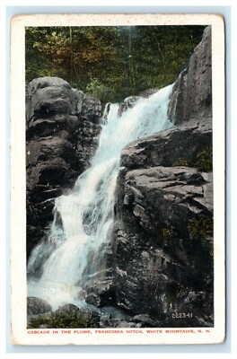 POSTCARD Cascade in the Flume Franconia Notch White Mountains New Hampshire 1921