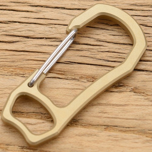 Solid Brass Carabiner Key Ring Key Chain Buckle Clip Snap Hook Handbag Clasp EDC - Picture 9 of 9