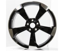 4 X 19X8.5 APEC RS3 WHEELS & TYRES 5X112 ET35 BLACK MACHINED FITS AUDI A3 A4 VW