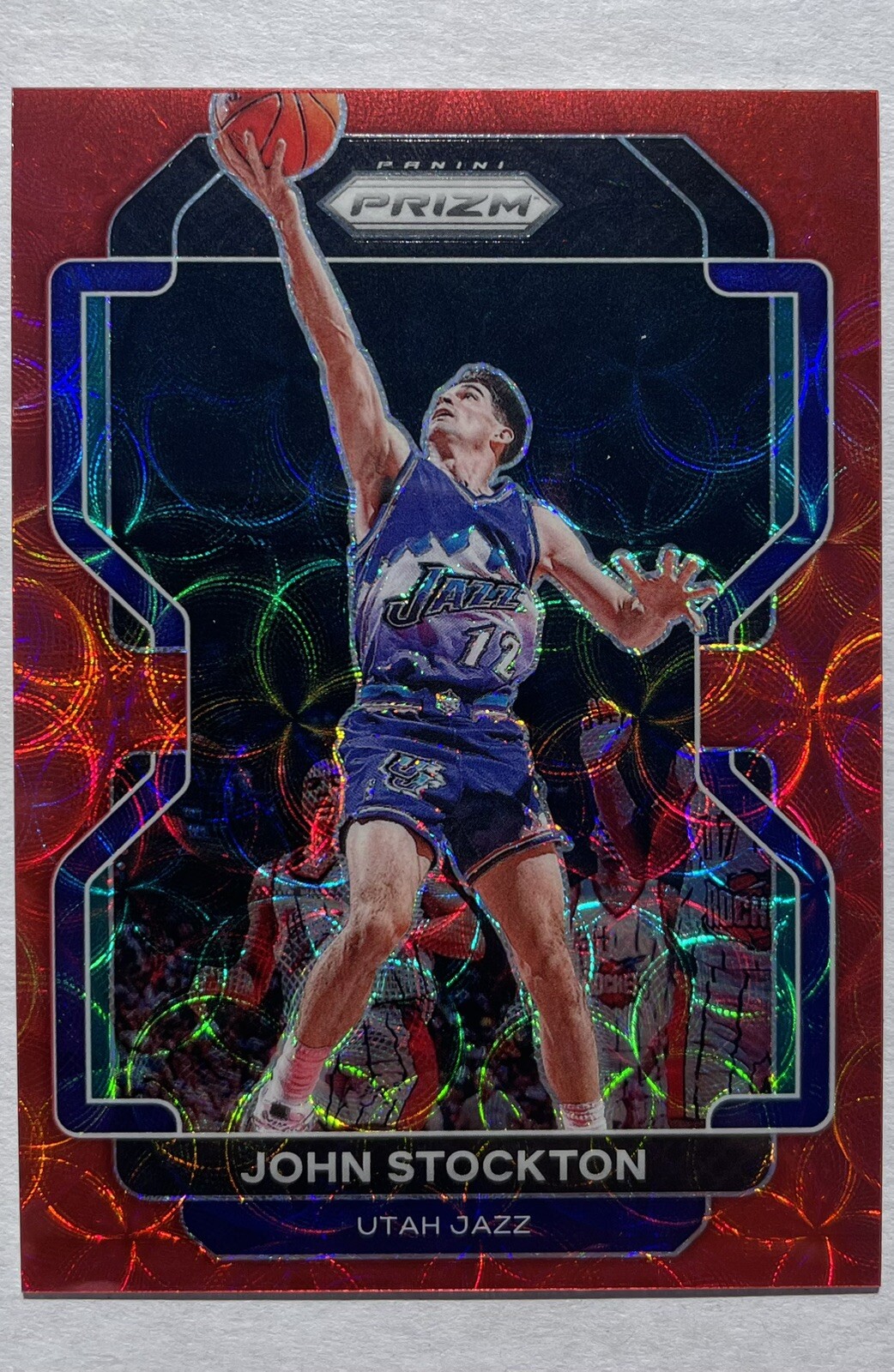 John Stockton 2021 Panini Prizm Red Choice #267 Serial Numbered 6/88