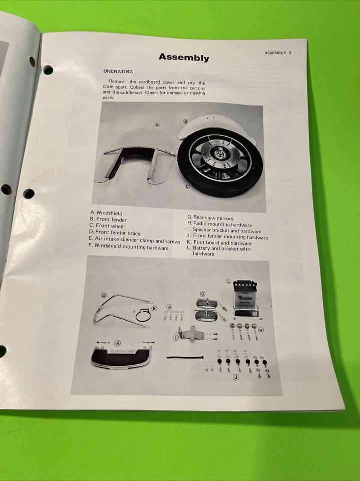 Kawasaki Police Motorcycle Assembly & Preparation Manual 1979 99964-0039-01 - Image 4 of 4