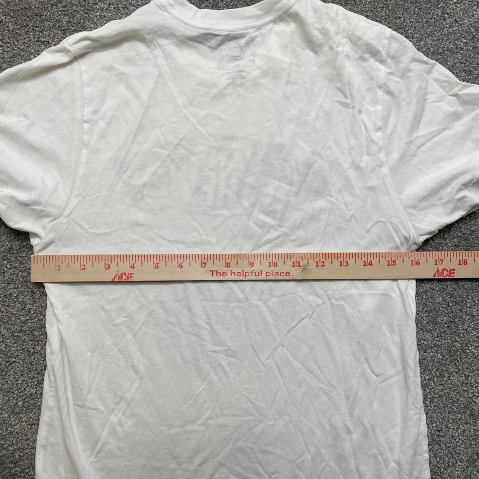 Camisa VANS Adulto Pequeña Blanca Fuera de la Pared Skateboarding Patinador Manga Corta Para Hombres Foto 4 de 4