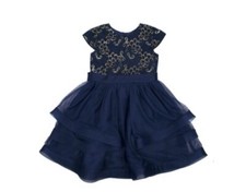 Wonder Nation Girls Holiday Dress Navy Gold Lace Tulle size 10 NEW