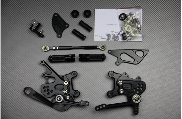 Commandes reculées réglables Aprilia Tuono V4 1100 usinées CNC de précision - 3