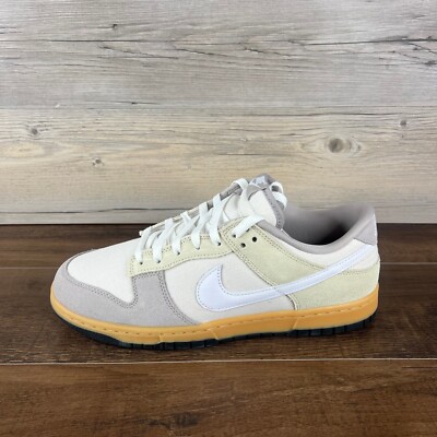 Nike Dunk Low Suede & Canvas Mens Size 11.5 Phantom White Gum