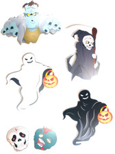 Halloween Yard Signs with Stakes 6 Pc Outdoor Decorations Halloween Signs Props