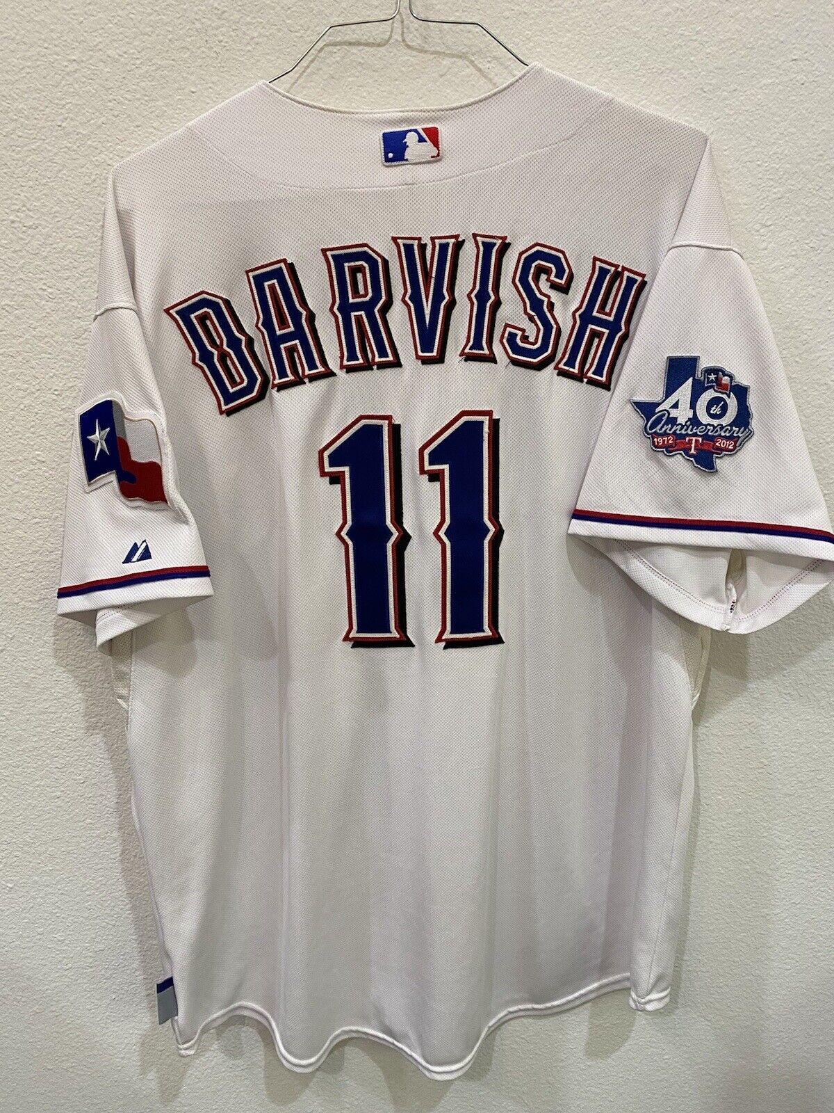 2012 Yu Darvish Texas Rangers Authentic On-Field Game Cut Majestic