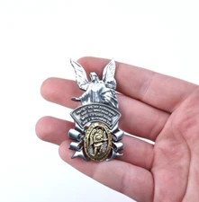 Saint Michael and Guardian Angel Visor Clip Religious Car Accessories 2.25 In