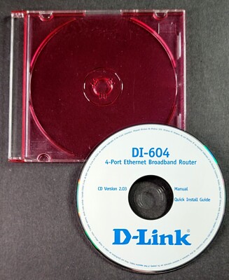 D-Link DI-604 4-Port Ethernet Broadband Router Installation CD v2.03