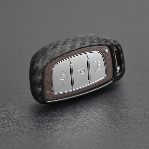 Funda protectora media llave inteligente llave inteligente de fibra de carbono para Hyundai 2015-2022 - Imagen 5 de 12