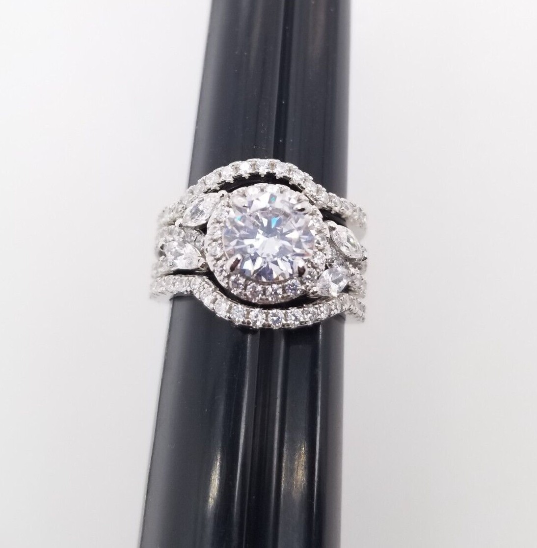 S&E 925 Sterling Silver CZ Stackable Rings sz 4.5… - image 2