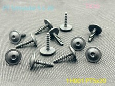 10 St. Kunststoff Schraube 5x20 Stahl schwarz , Flachkopf TX20, für Kunststoffe