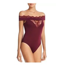 Thistle  Spire Clarendon Off-the-Shoulder Bodysuit Burgundy Size XS
